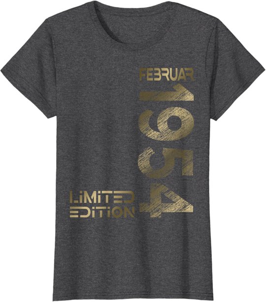Februar 1954 Mann Frau 70. Geburtstag Limited Edition T-Shirt