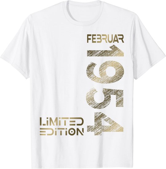 Februar 1954 Mann Frau 70. Geburtstag Limited Edition T-Shirt