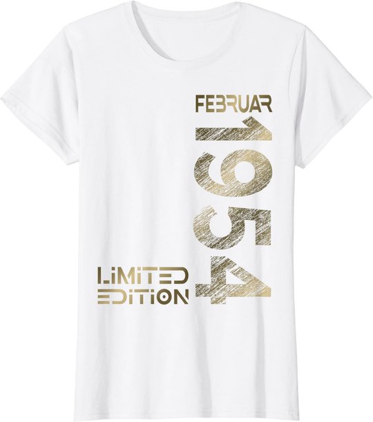 Februar 1954 Mann Frau 70. Geburtstag Limited Edition T-Shirt