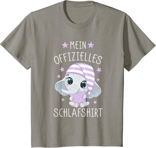 Schlafshirt Schlafanzug Pyjama Nachthemd Elefant T-Shirt