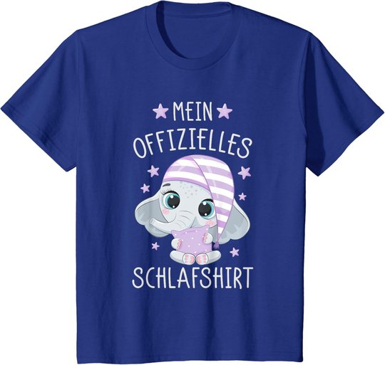 Schlafshirt Schlafanzug Pyjama Nachthemd Elefant T-Shirt