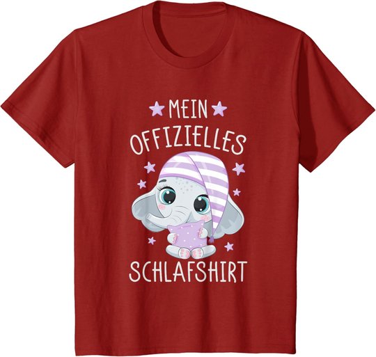 Schlafshirt Schlafanzug Pyjama Nachthemd Elefant T-Shirt
