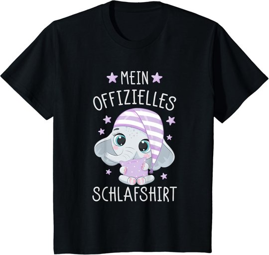 Schlafshirt Schlafanzug Pyjama Nachthemd Elefant T-Shirt