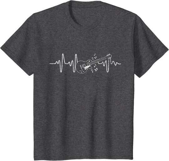 Geschenkidee Für Gitarristen - Herzschlag Gitarre T-Shirt