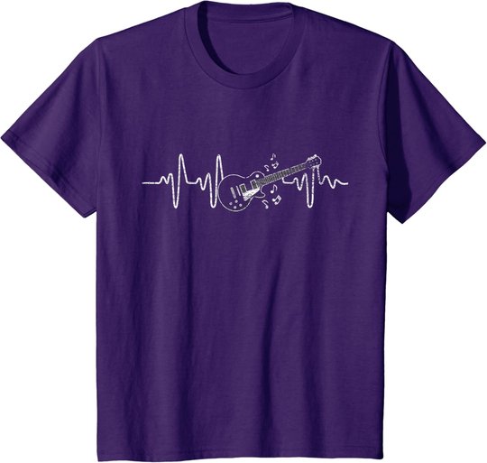 Geschenkidee Für Gitarristen - Herzschlag Gitarre T-Shirt