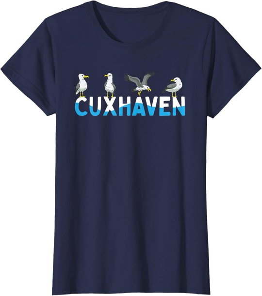 Cuxhaven Möwen Nordsee Moin Norddeutsch T-Shirt