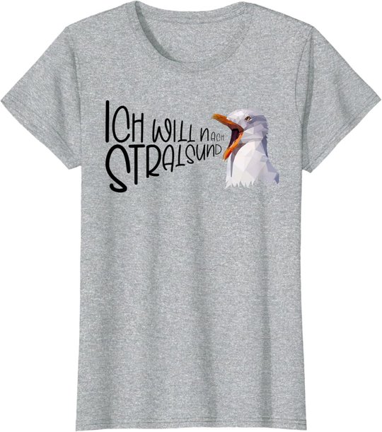 Stralsund Urlaub Ostsee Küste Möwe Norddeutsch Stralsund T-Shirt