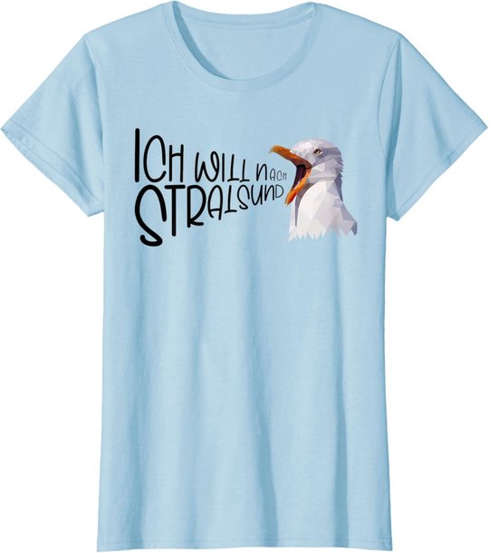 Stralsund Urlaub Ostsee Küste Möwe Norddeutsch Stralsund T-Shirt