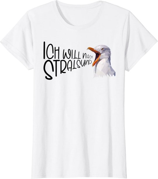 Stralsund Urlaub Ostsee Küste Möwe Norddeutsch Stralsund T-Shirt