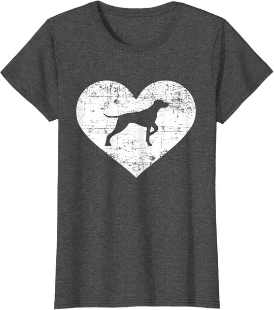 Deutsch Kurzhaar Herz T-Shirt