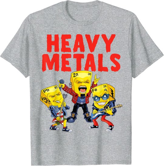 Heavy Metals Chemie Lustiges Periodensystem Witz Wissenschaft T-Shirt