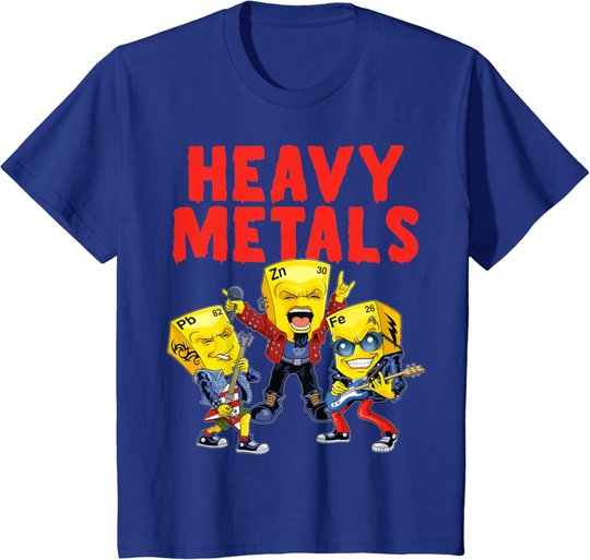 Heavy Metals Chemie Lustiges Periodensystem Witz Wissenschaft T-Shirt