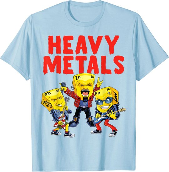 Heavy Metals Chemie Lustiges Periodensystem Witz Wissenschaft T-Shirt