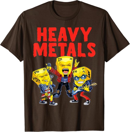 Heavy Metals Chemie Lustiges Periodensystem Witz Wissenschaft T-Shirt