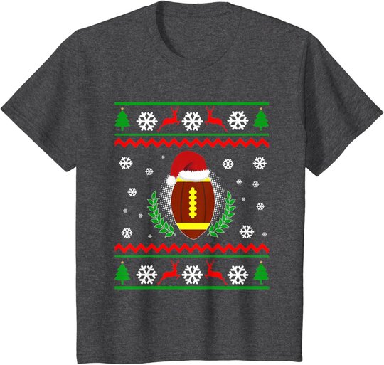 Weihnachten American Football Sport Lustiges Geschenk T-Shirt