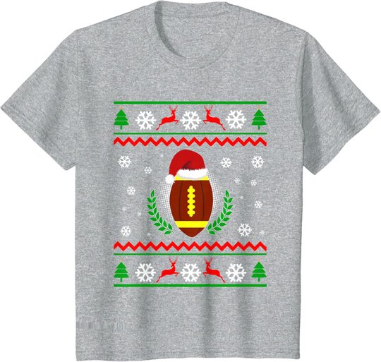Weihnachten American Football Sport Lustiges Geschenk T-Shirt