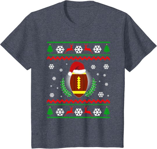 Weihnachten American Football Sport Lustiges Geschenk T-Shirt