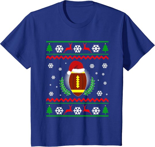 Weihnachten American Football Sport Lustiges Geschenk T-Shirt