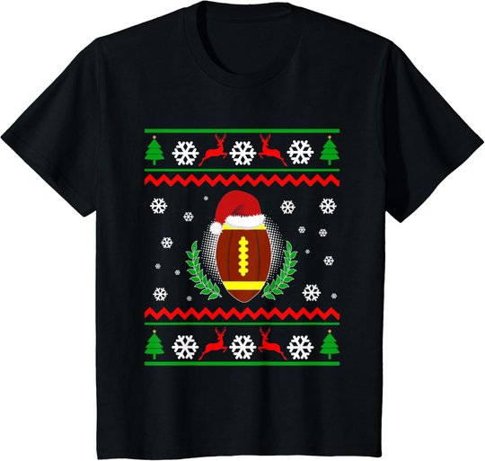 Weihnachten American Football Sport Lustiges Geschenk T-Shirt