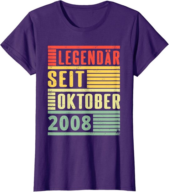 Legendary Since October 2008 11th Birthday Vintage T-Shirt