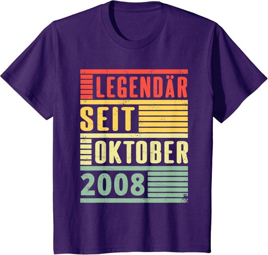Legendary Since October 2008 11th Birthday Vintage T-Shirt