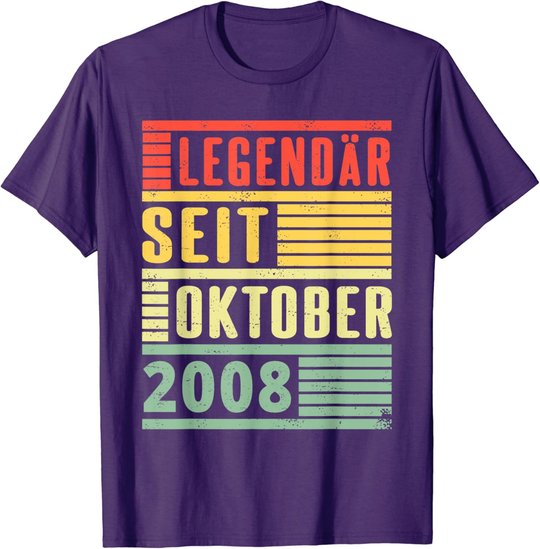 Legendary Since October 2008 11th Birthday Vintage T-Shirt