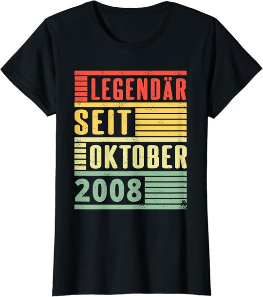 Legendary Since October 2008 11th Birthday Vintage T-Shirt
