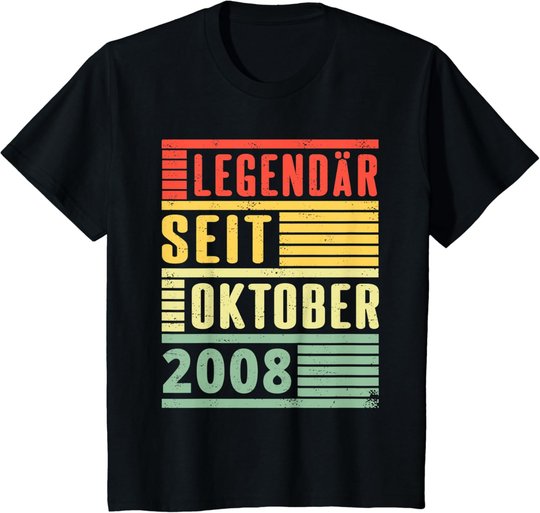 Legendary Since October 2008 11th Birthday Vintage T-Shirt