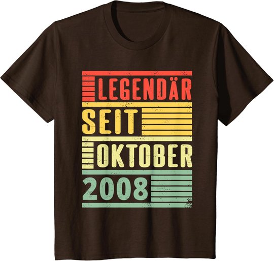 Legendary Since October 2008 11th Birthday Vintage T-Shirt