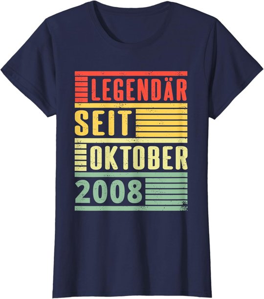 Legendary Since October 2008 11th Birthday Vintage T-Shirt