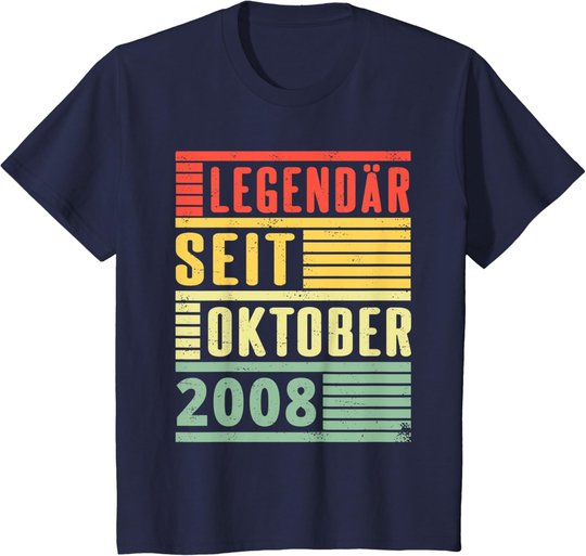 Legendary Since October 2008 11th Birthday Vintage T-Shirt