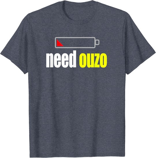 Funny Ouzo T-Shirt Für Griechisch Griechenland Pride Tee
