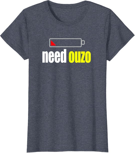 Funny Ouzo T-Shirt Für Griechisch Griechenland Pride Tee
