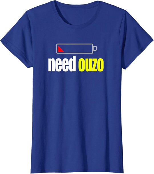 Funny Ouzo T-Shirt Für Griechisch Griechenland Pride Tee