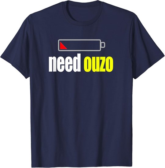 Funny Ouzo T-Shirt Für Griechisch Griechenland Pride Tee