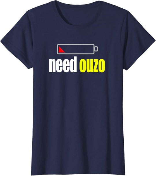 Funny Ouzo T-Shirt Für Griechisch Griechenland Pride Tee