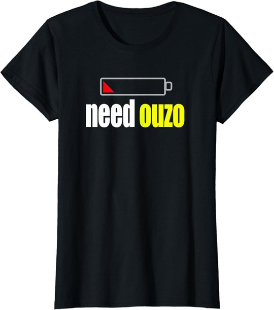 Funny Ouzo T-Shirt Für Griechisch Griechenland Pride Tee
