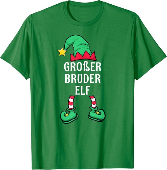 Big Brother Elf Partner Look Family Outfit Christmas T-Shirt