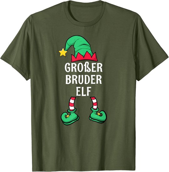 Big Brother Elf Partner Look Family Outfit Christmas T-Shirt