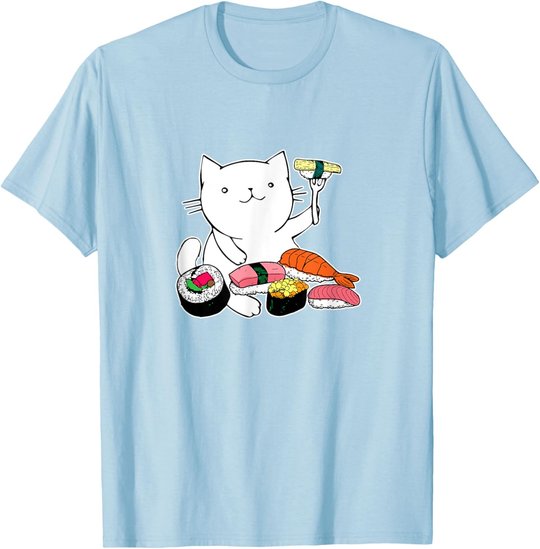 Süßes Sushi-Essen Katze T-Shirt