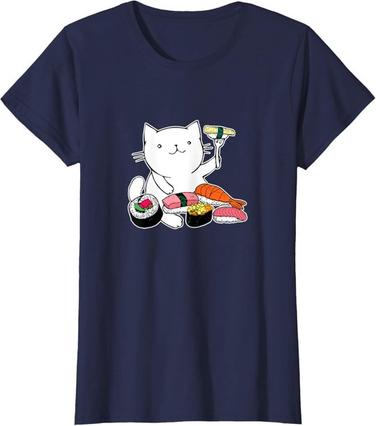 Süßes Sushi-Essen Katze T-Shirt