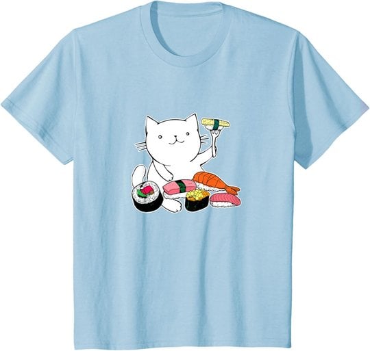 Süßes Sushi-Essen Katze T-Shirt
