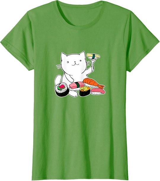 Süßes Sushi-Essen Katze T-Shirt