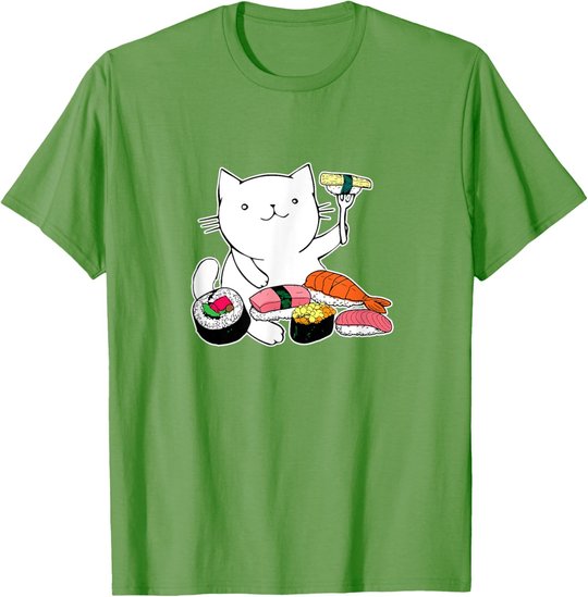 Süßes Sushi-Essen Katze T-Shirt