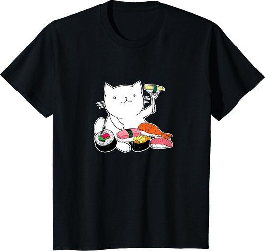 Süßes Sushi-Essen Katze T-Shirt