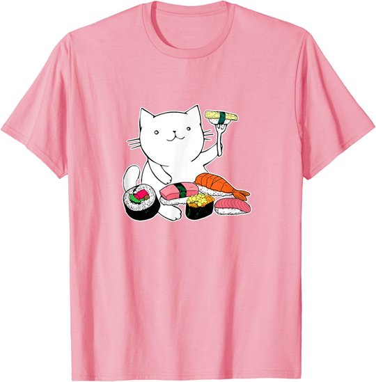 Süßes Sushi-Essen Katze T-Shirt