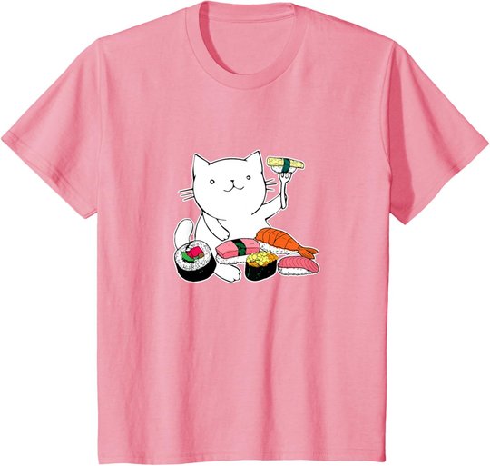 Süßes Sushi-Essen Katze T-Shirt