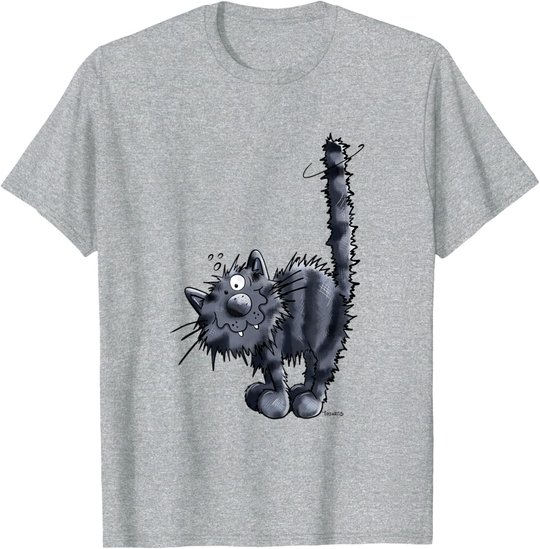 Freche Schwarze Katze T Shirt Katzenmotiv Für Katzenfreunde