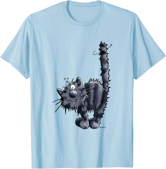 Freche Schwarze Katze T Shirt Katzenmotiv Für Katzenfreunde