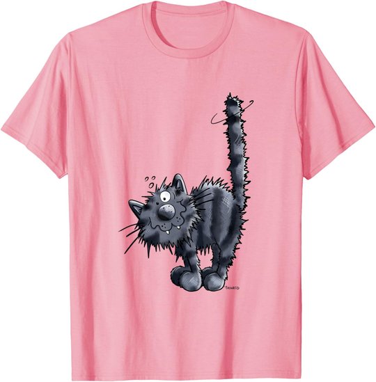 Freche Schwarze Katze T Shirt Katzenmotiv Für Katzenfreunde